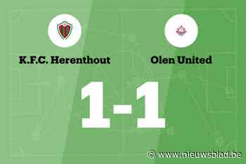 Gelijkspel voor Herenthout thuis tegen Olen United