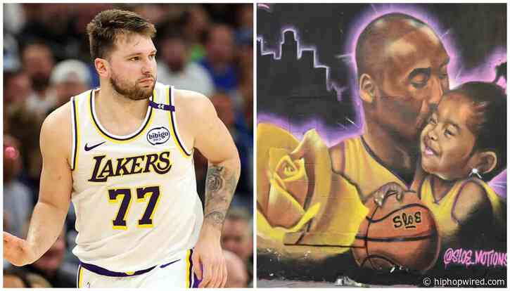 Luka Doncic Delivers His Greatest Assist Yet, Donates $5K To Help Restore Vandalized Kobe & Gigi Bryant Mural