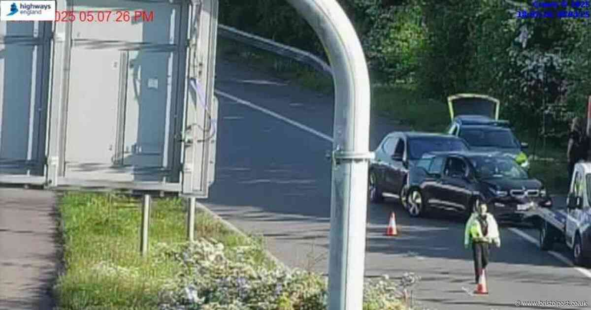 Live: M4 slip road to M32 closed due by rush hour crash