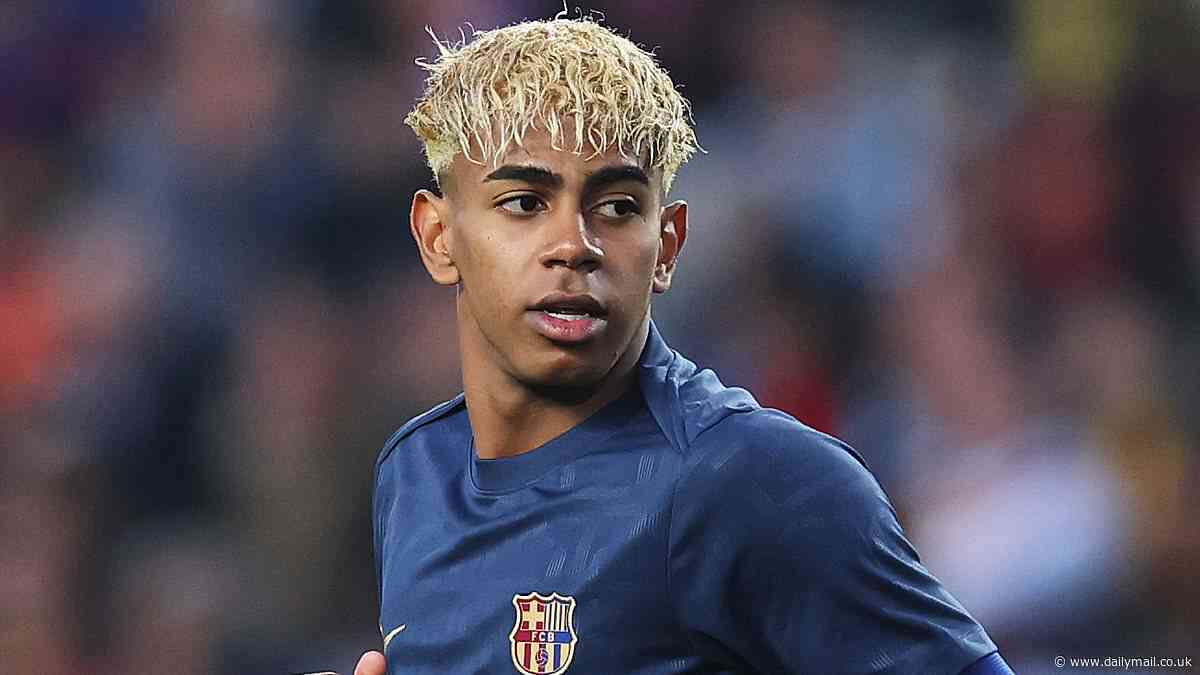 Barcelona are dealt major injury scare moments before Champions League semi-final clash with Inter Milan as Lamine Yamal appears to suffer groin issue during warm-up