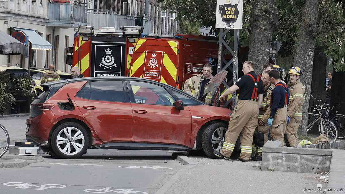 Two people fighting for their life and 10 others injured after electric car ploughed into crowds in Copenhagen
