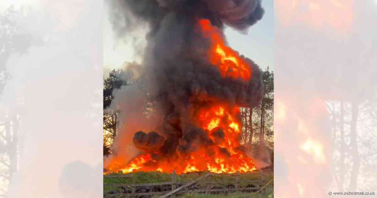 Huge smoke plume looms as firefighters battle MONSTER fire