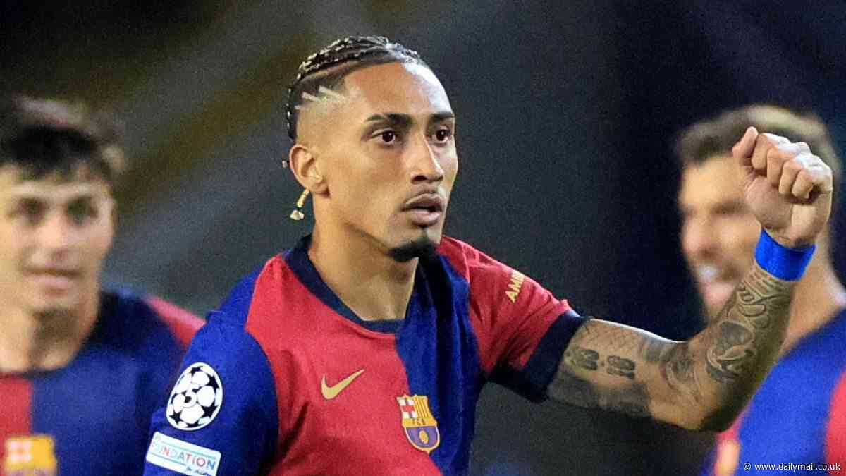 Raphinha breaks Lionel Messi's long-standing Barcelona record in the Champions League - as Brazilian's brilliant season continues during semi-final showdown against Inter Milan