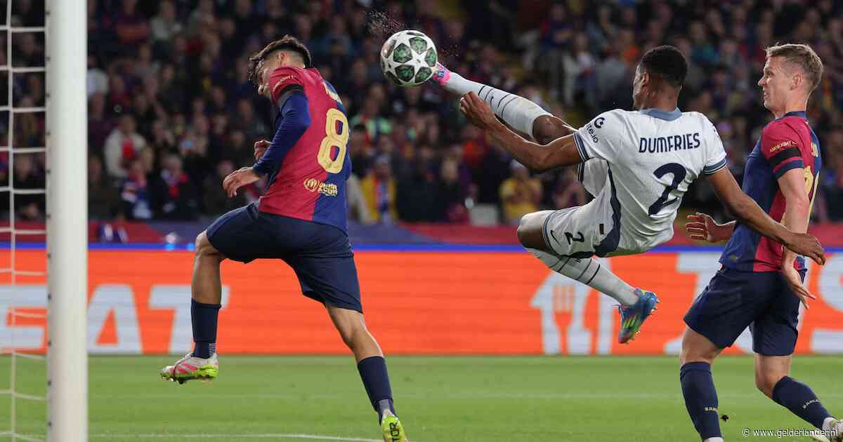 Fenomenale Denzel Dumfries grijpt hoofdrol bij Inter tijdens voetbalfeest in Barcelona