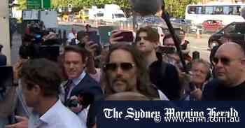 Russel Brand arrives in London court