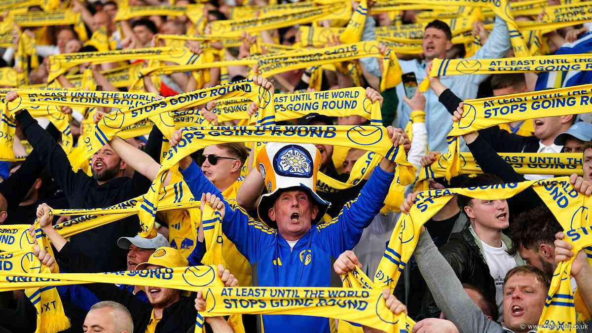 Leeds fans hit out after free special edition scarves celebrating Premier League promotion are flogged on eBay for £400