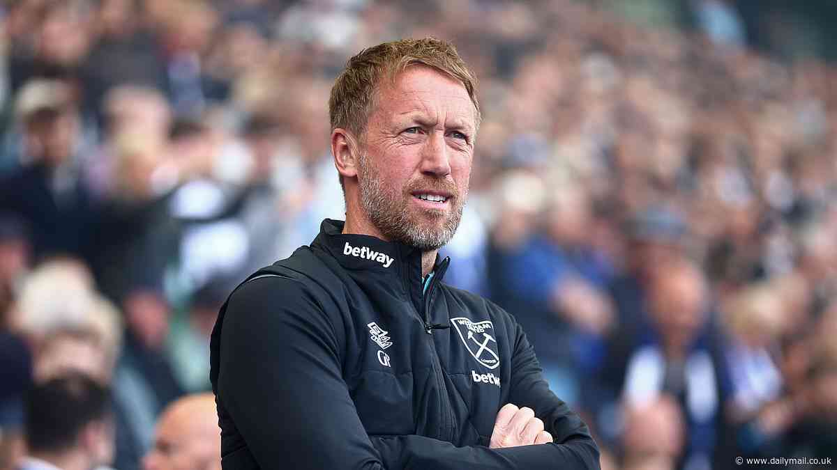 West Ham boss Graham Potter all smiles a week after incredible Brighton meltdown as he lauds 'Costa del Romford' but admits he is 'feeling  pressure from fans'