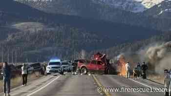 7 dead after tour van, pickup truck crash near Yellowstone National Park
