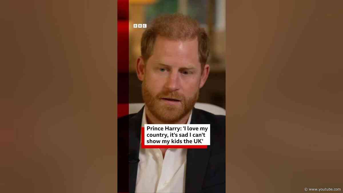 Prince Harry says he can't see world where wife and children will visit UK. #PrinceHarry #BBCNews