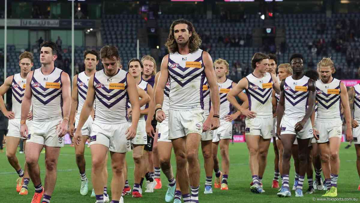 ‘30 years of this football club’: Freo scorched after horror loss amid fears for coach’s future