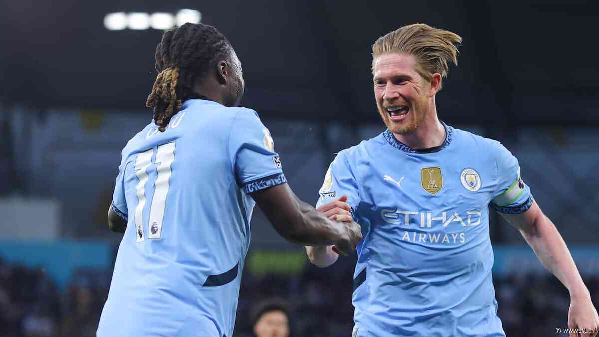 Afzwaaiende De Bruyne bezorgt City belangrijke zege in strijd om CL-voetbal