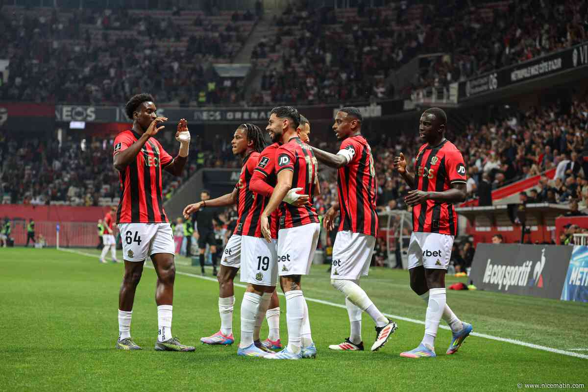 Nice s’impose face à Reims et monte provisoirement sur le podium de Ligue 1