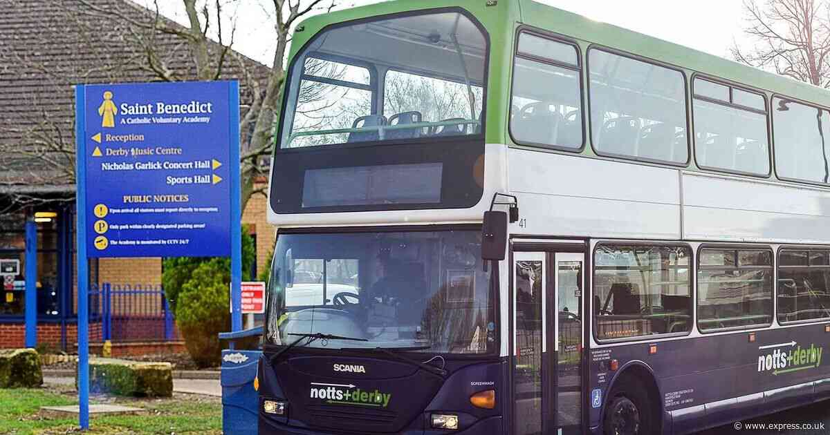 Boy falls out of top window of double-decker bus