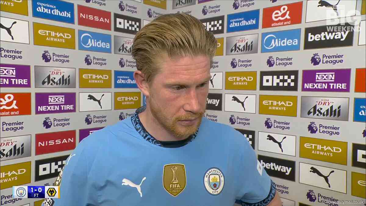 Kevin De Bruyne fires another parting shot at Man City after stunning Wolves display - as he reveals how his team-mates reacted to his upcoming exit