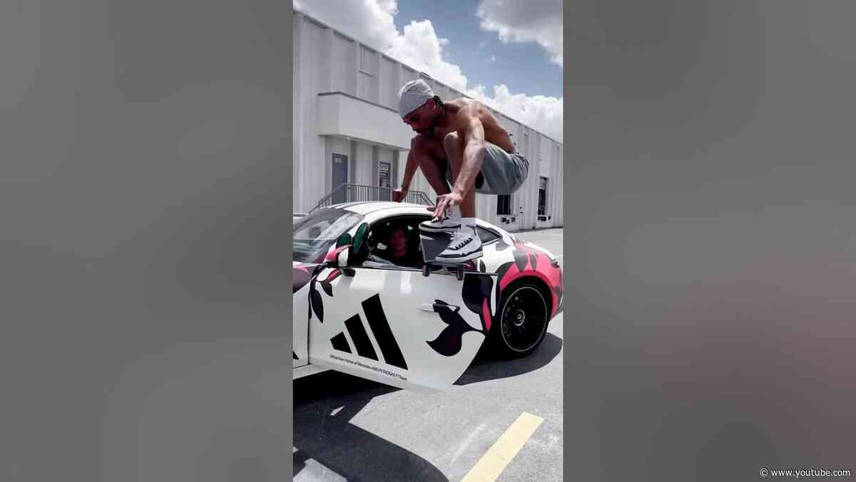 TyShawn ollies over Toto Wolff’s car. WHILE HE’S IN IT!