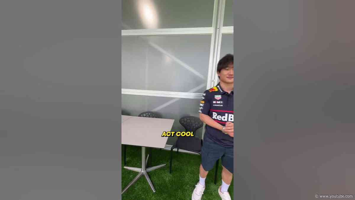Oop jump scare 🤣 #F1 #YukiTsunoda
