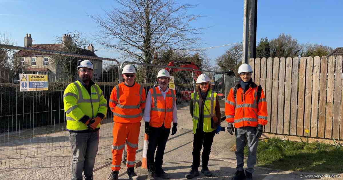 North Yorkshire councillors visit £4m storm overflow project