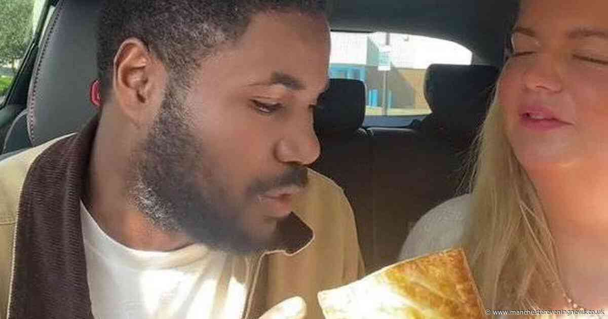 Steak bake for boy, cheese and onion for a girl - couple reveal twins' gender with Greggs pasties