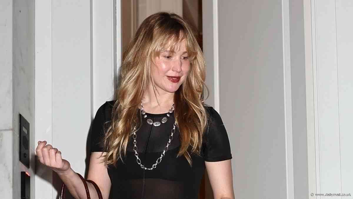 Jennifer Lawrence and Nicky Hilton cut elegant figures in chic black dresses as they leave a private fashion event ahead of the Met Gala