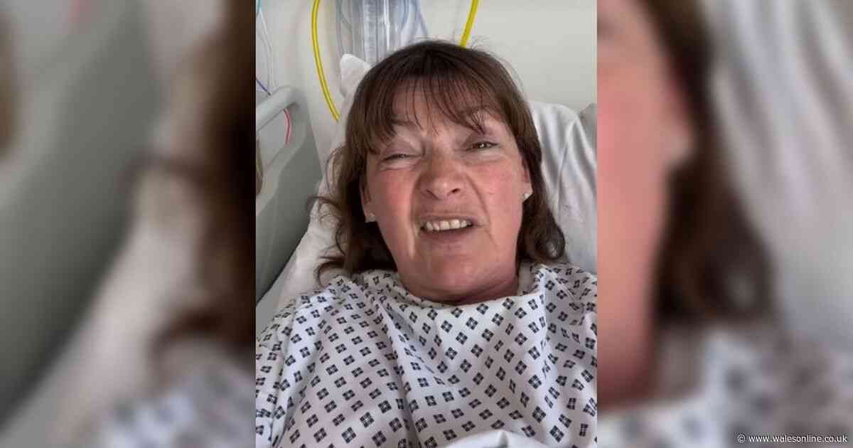 Lorraine Kelly issues update from hospital after 'not feeling well'