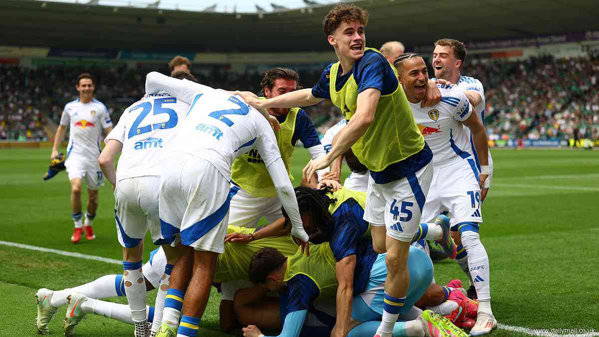 Leeds WIN the Championship title thanks to Manor Solomon's stoppage-time strike to seal 2-1 victory at Plymouth