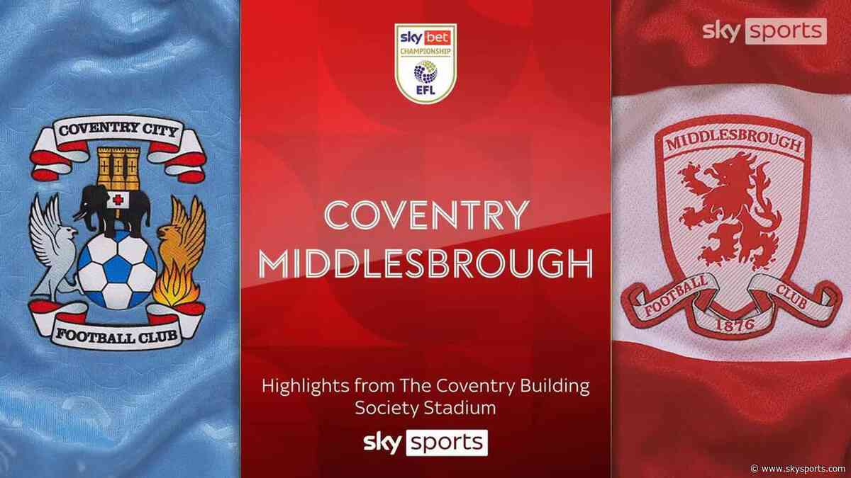 Coventry 2-0 Middlesbrough