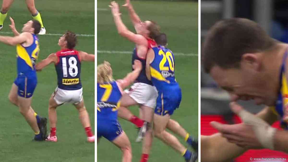 ‘It wasn’t a push’: AFL coach hits out over star’s ‘very legal act’ that left two players concussed