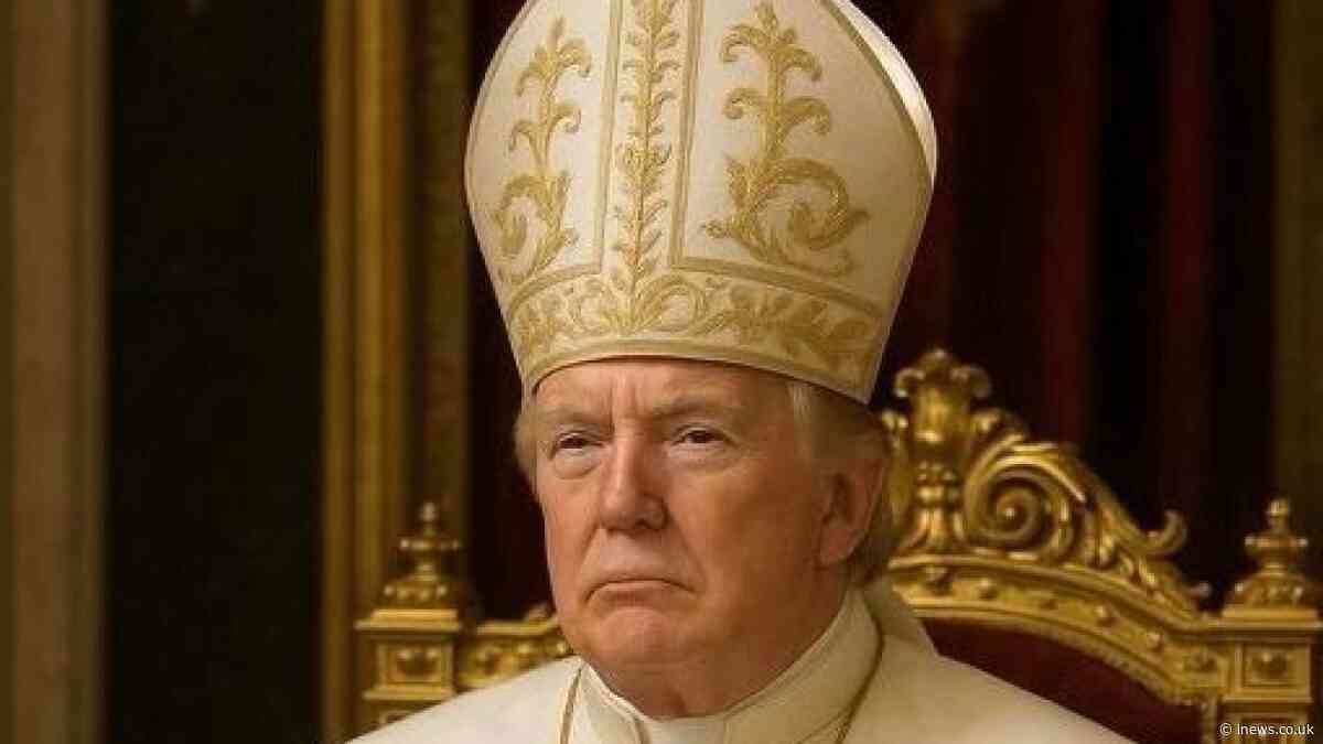 ‘I’d like to be next’: Trump posts AI image of himself as the Pope