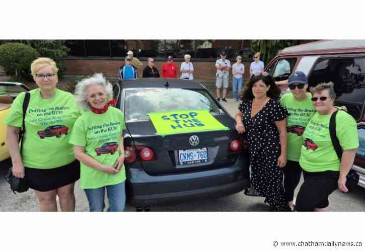 Hub opponents cruise through downtown Chatham