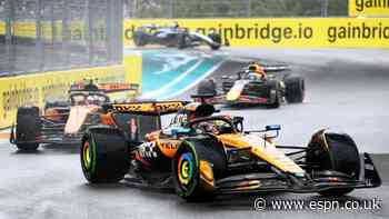 Lando Norris wins wet, chaotic Miami GP sprint under safety car