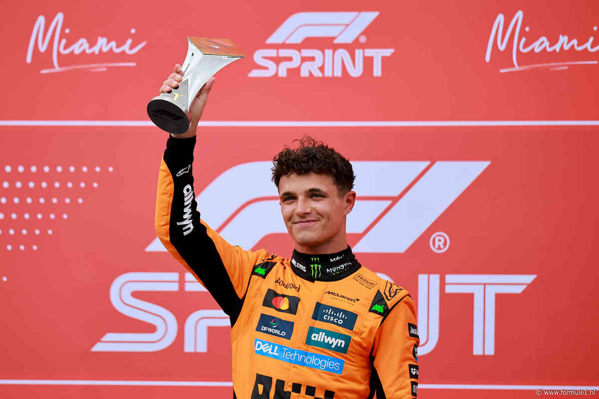 Norris straalt na sprintrace overwinning: ‘Miami brengt me kennelijk geluk’