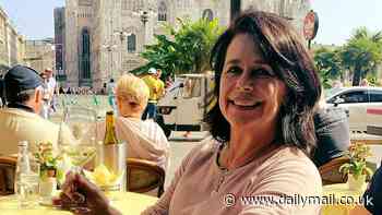 Blood on the floor in Dordogne: Crimson stain can be seen outside French holiday home where Brit mother-of-four was stabbed to death