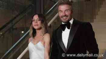 Preparations kick off for David Beckham's 50th birthday bash as flowers arrive at plush London venue while his kids arrive back in capital after swanky dinner in Paris