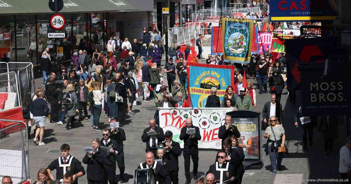 20 pictures as crowds gather in Newcastle city centre for International Workers’ Day march and rally