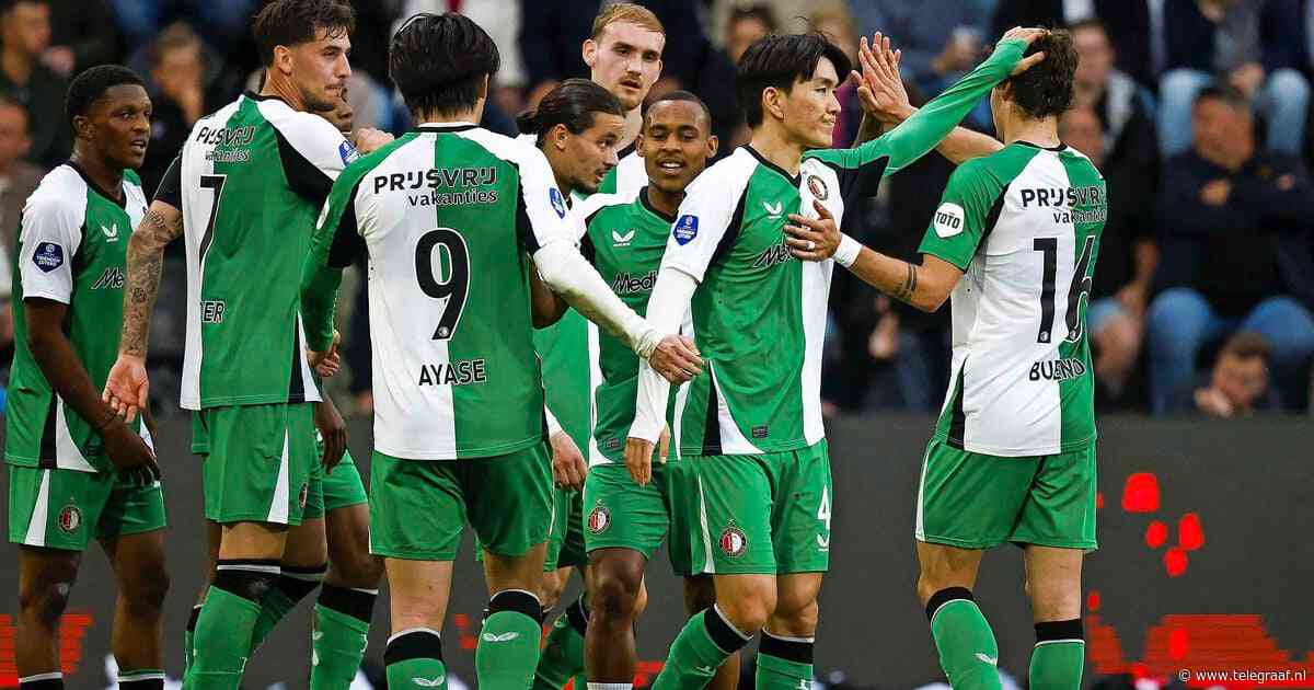 Feyenoord houdt met ruime zege op Heracles Almelo de druk erop richting PSV