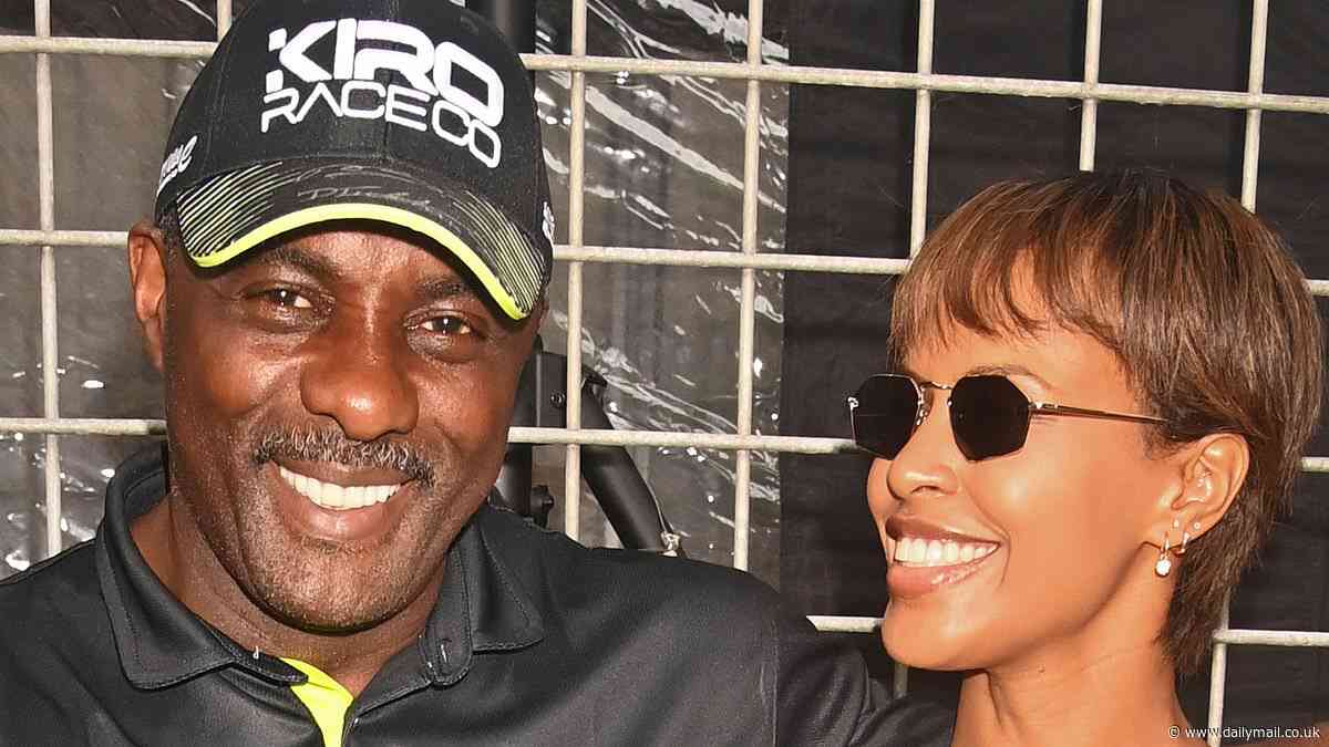 Idris Elba and his glamorous wife Sabrina put on a very loved-up display as they cosy up at the Monaco E-Prix