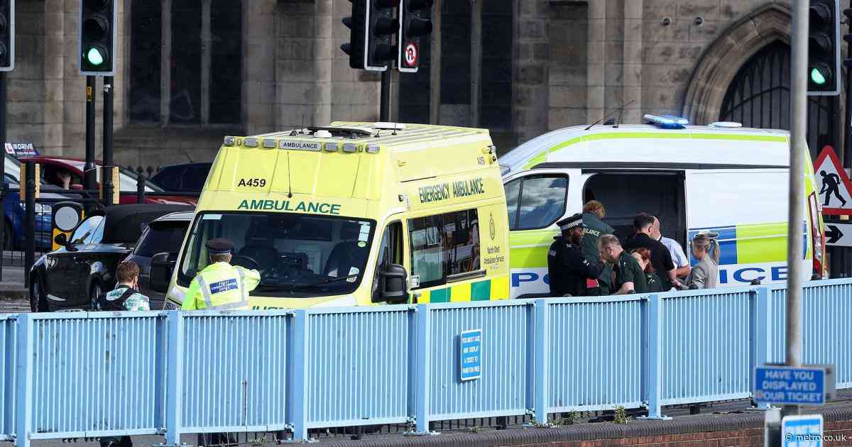 Driver arrested after car ploughs into crowd seriously injuring four including child