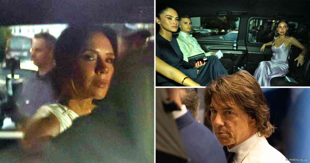 Victoria Beckham leads stars arriving at David’s 50th birthday bash with no sign of son Brooklyn