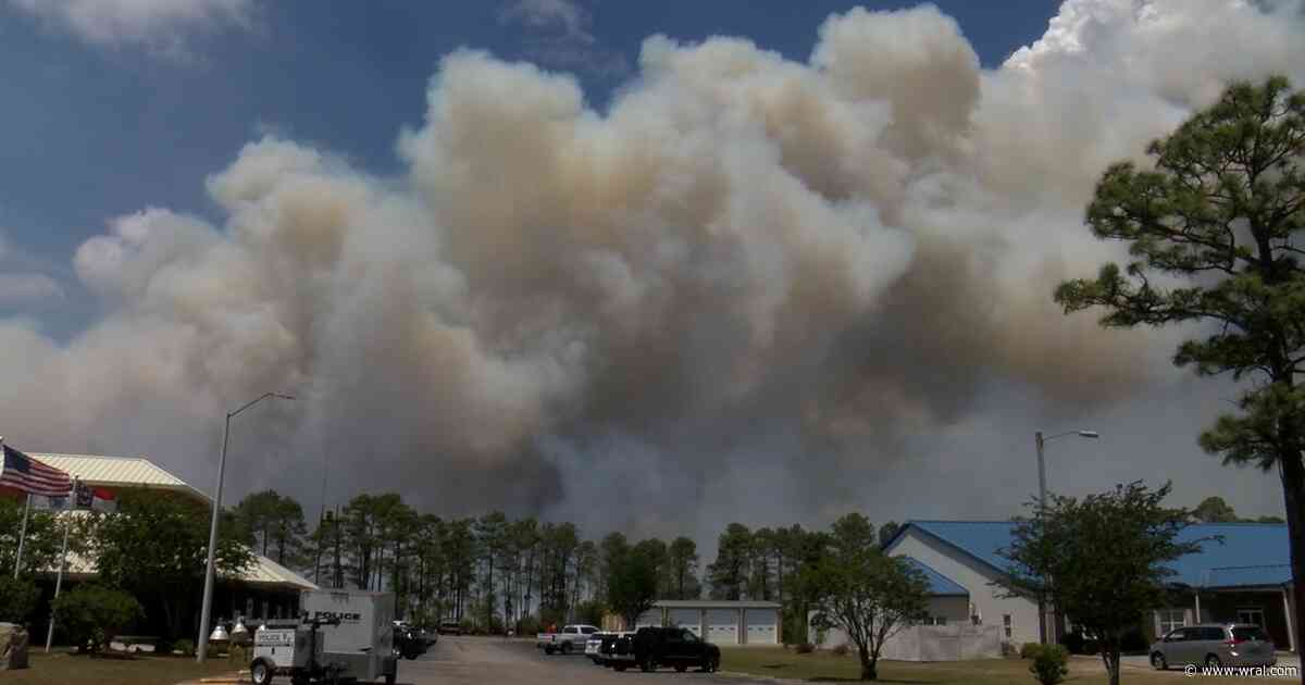 Brunswick County issues burn ban as Boiling Spring Lakes wildfire grows