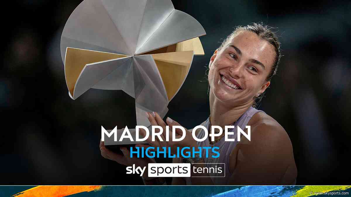 Sabalenka beats Gauff to win third Madrid Open title