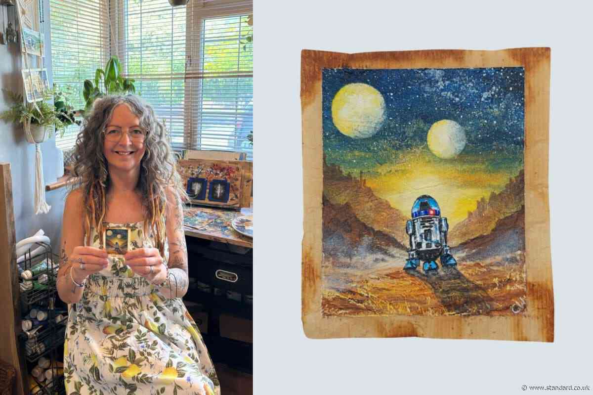 Artist paints out of this world Star Wars inspired scenes on used tea bags