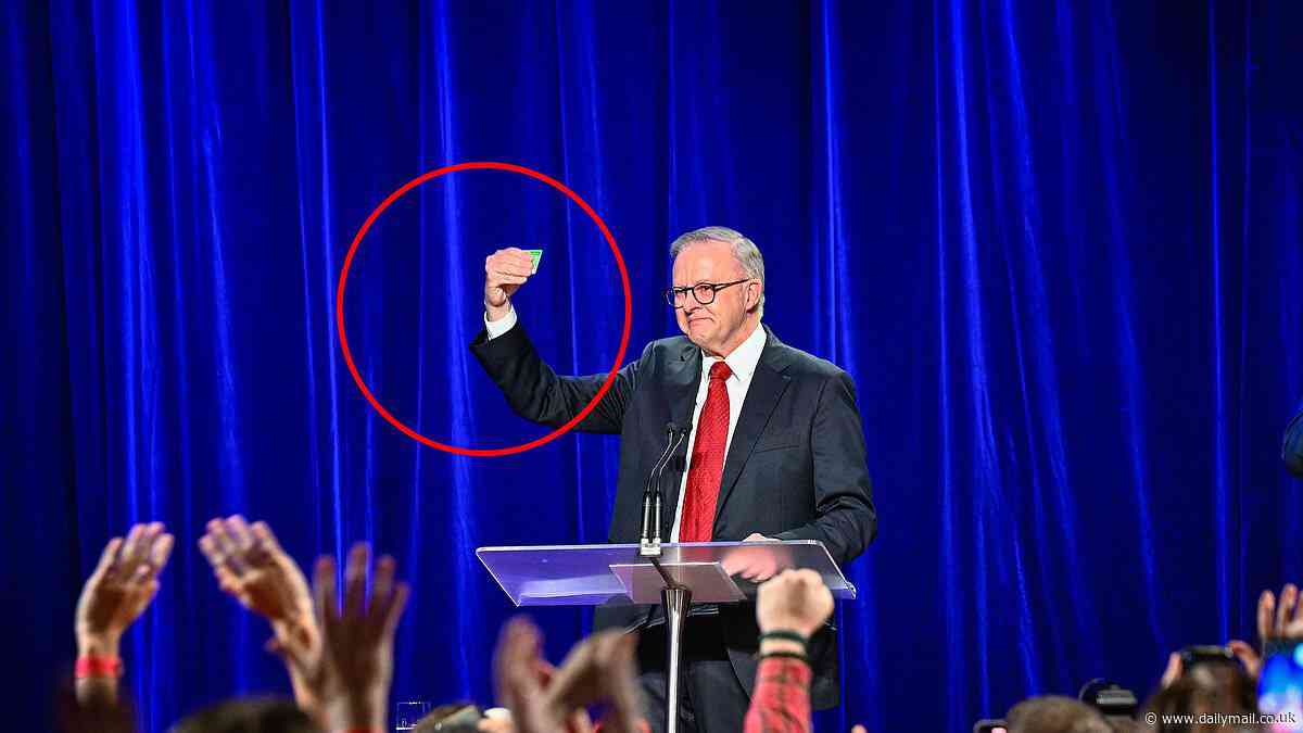 Major detail that most Aussies missed during Anthony Albanese's election speech: 'Prop'