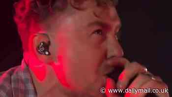 Danny Jones returns to the stage with McFly for the first time since Maura Higgins 'drunken' BRITs kiss scandal