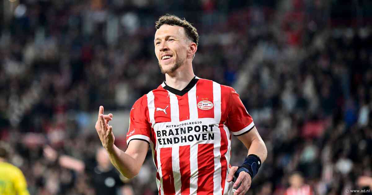PSV verkleint achterstand op koploper Ajax dankzij hattrickheld Ivan Perisic tegen Fortuna Sittard