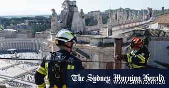 Chimney up, Sistine Chapel primped as cardinals prepare to elect next pope