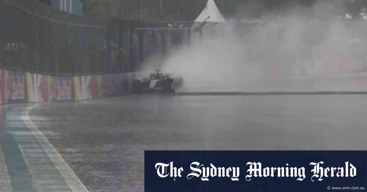 Leclerc crashes on way to soggy grid