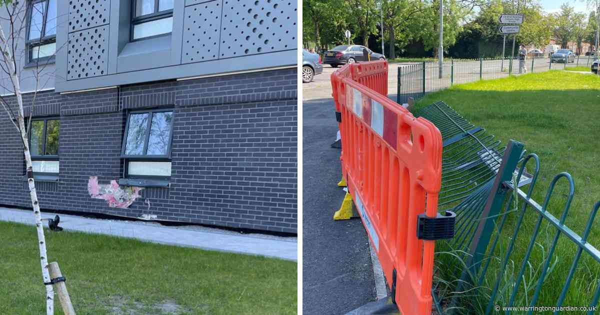 Bollards to be installed outside block of flats after car ploughed into them