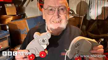 Man makes handmade toys for disadvantaged children