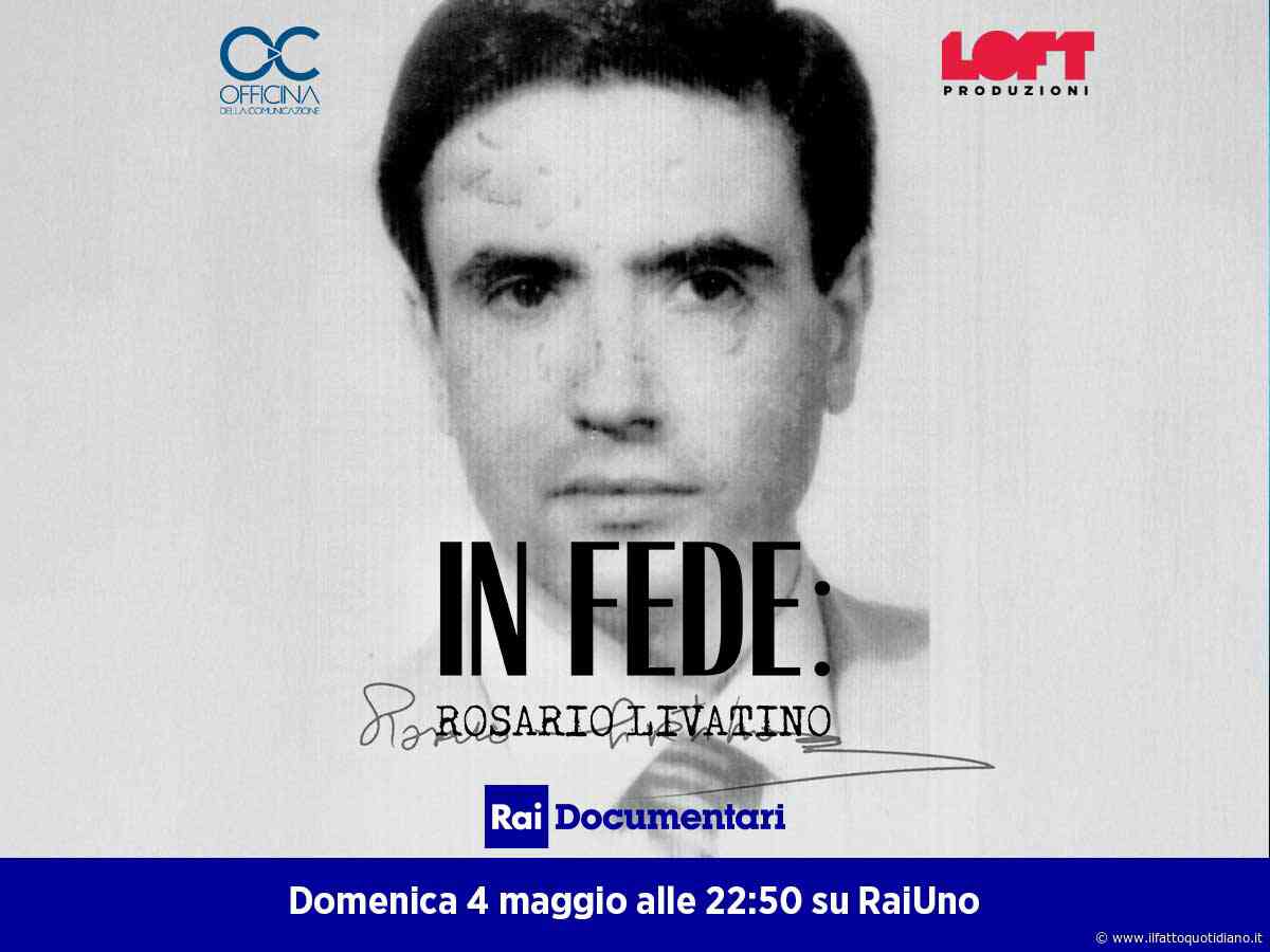 ‘In Fede: Rosario Livatino’ in onda il 4 maggio alle 22.50 su RaiUno il doc sul magistrato che fu ucciso perché indagava sulla Stidda