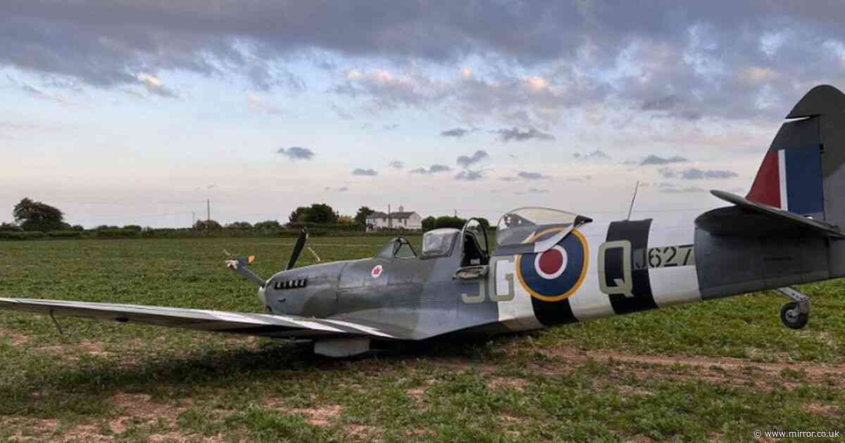 Spitfire crashes in Kent field hours before VE Day celebrations and fly-past